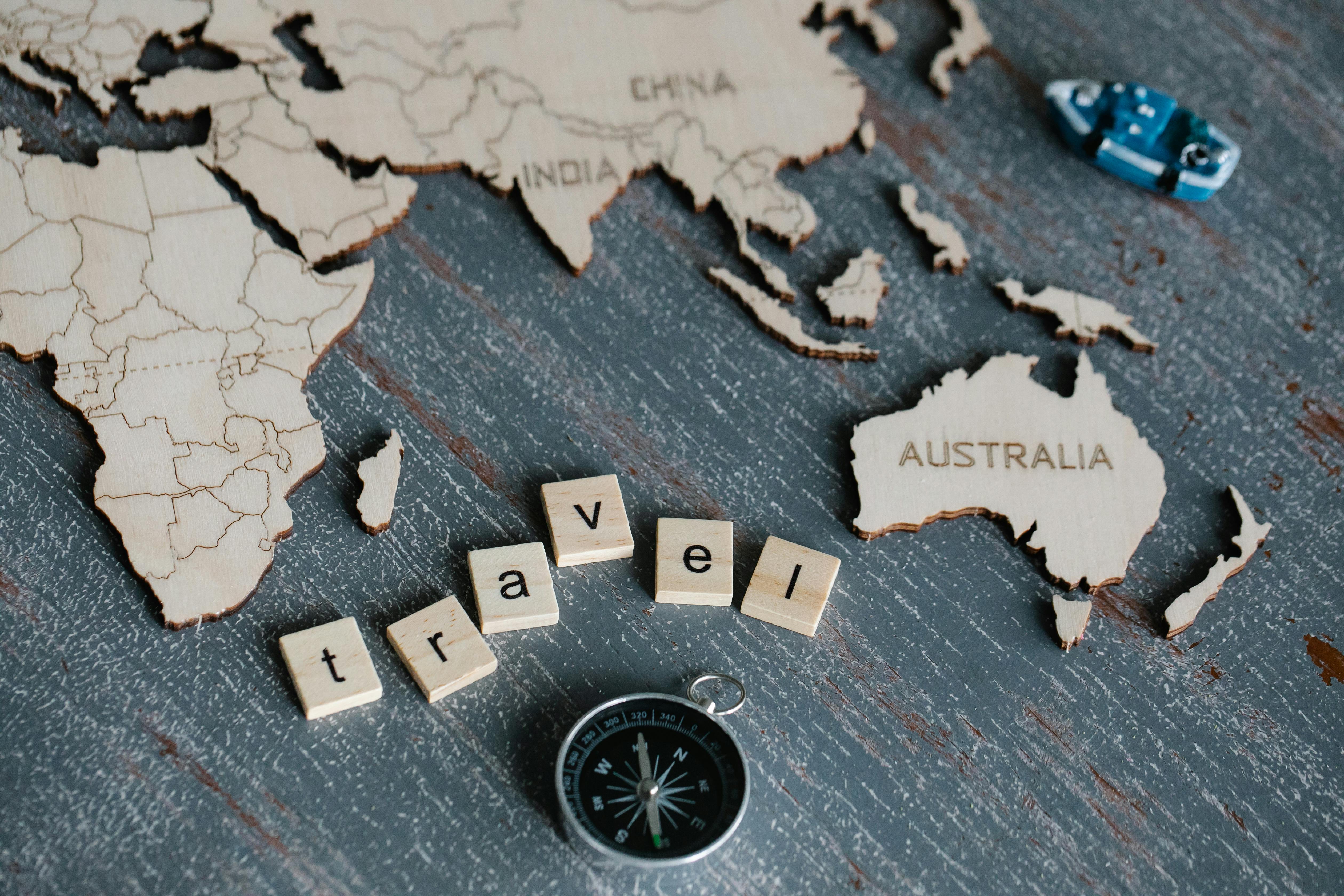 Travel map and compass planning
